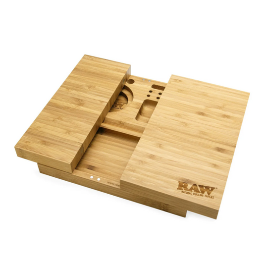RAW Bamboo Rolling Tray Triple Flip