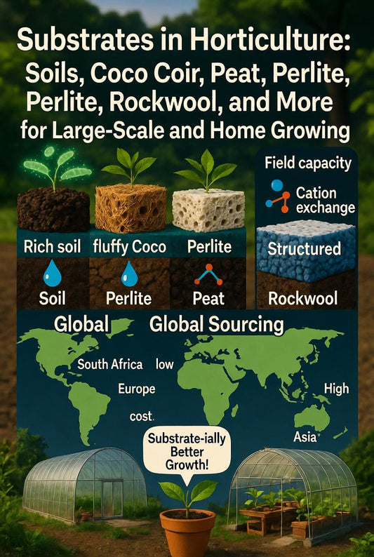 Substrates in Horticulture: Exploring Soils, Coco Coir, Peat, Perlite, Rockwool, and More for Large-Scale and Home Growing