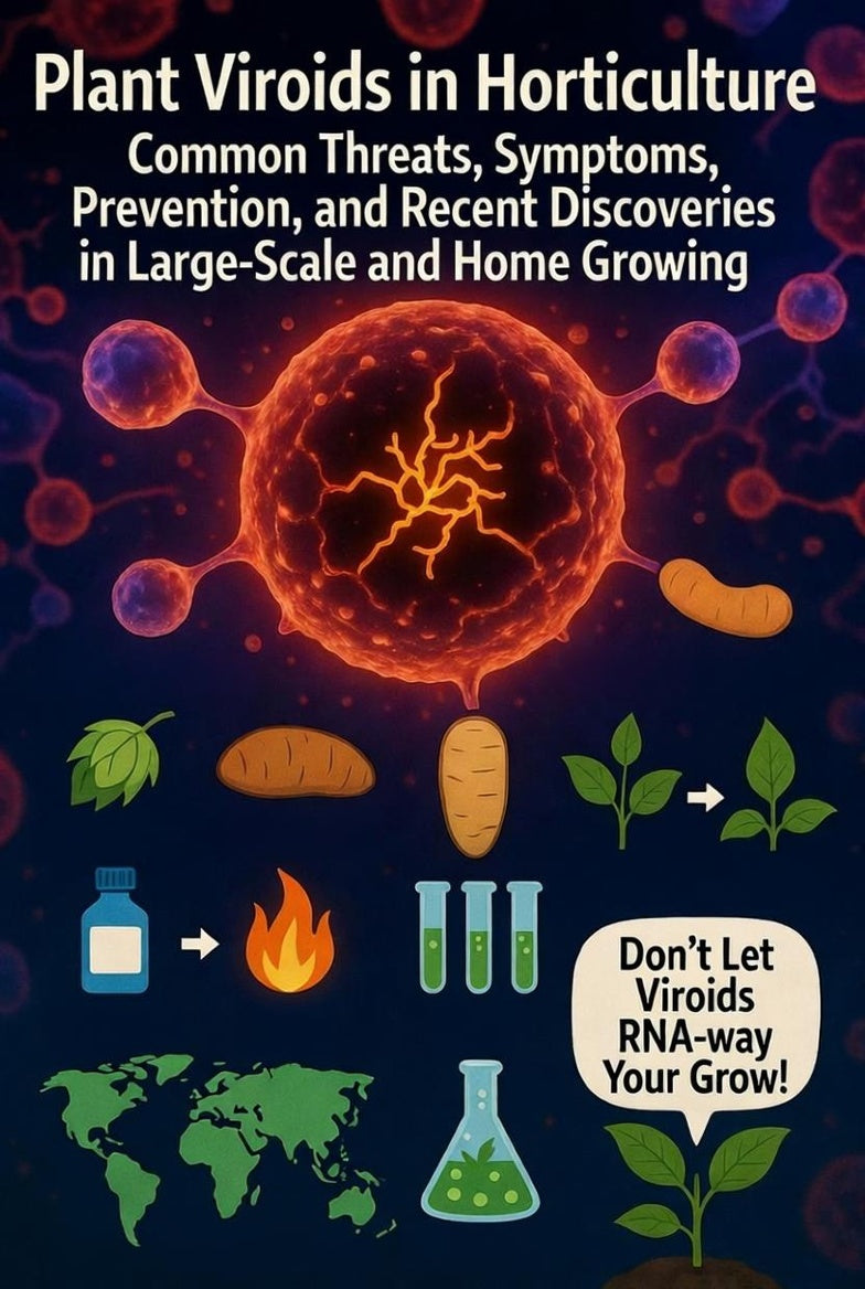 Plant Viroids in Horticulture: Common Threats, Symptoms, Prevention, and Recent Discoveries in Large-Scale and Home Growing