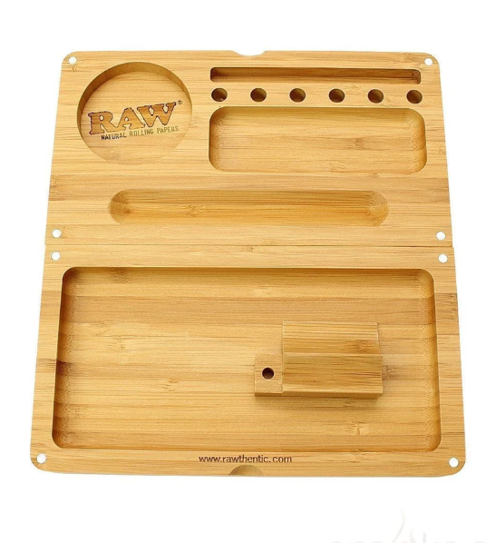 RAW Back Flip Bamboo Rolling Tray