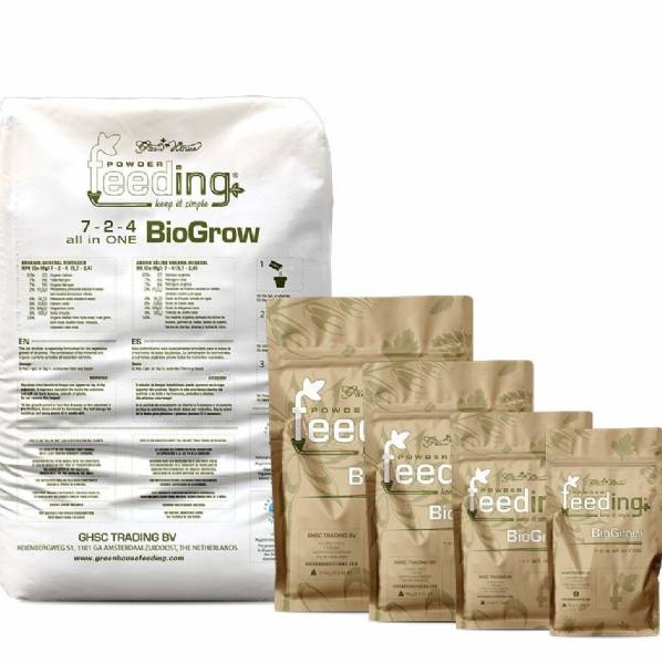 Greenhouse Feeding BioGrow 25Kg powdered nutrients for sale