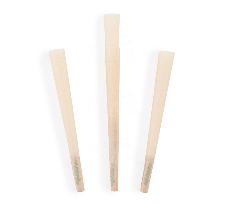 KUSH Cones Kingsize UNBLEACHED 800's displaying a close up of the cone