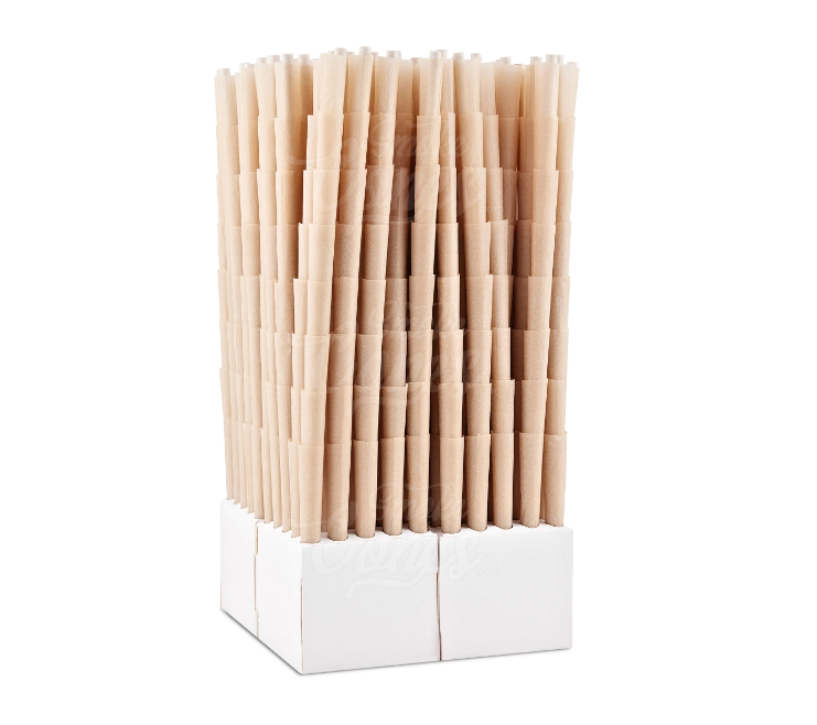 KUSH Cones Kingsize UNBLEACHED 800's displaying just the cones