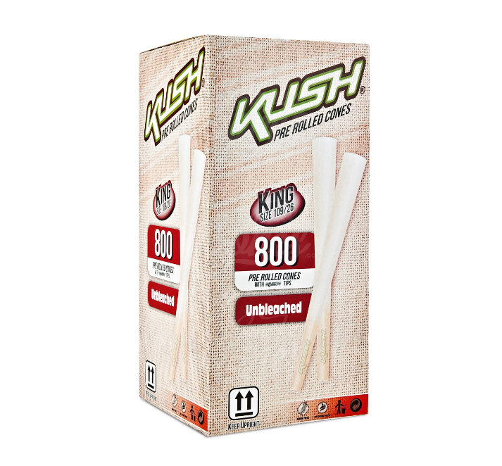 KUSH Cones Kingsize UNBLEACHED 800's