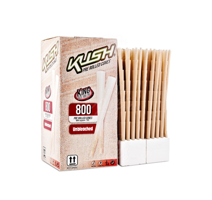 KUSH Cones Kingsize UNBLEACHED 800's