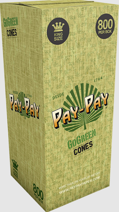 Pay-Pay Go-Green Kingsize Bulk Cones 800's