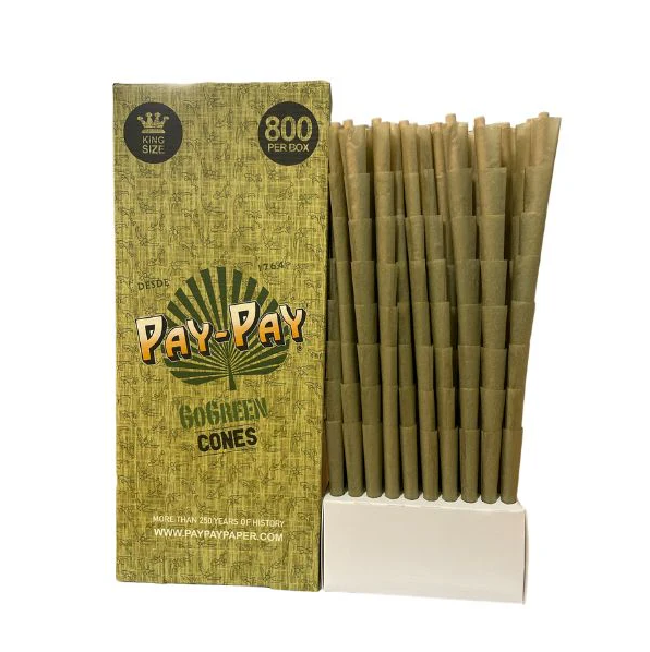 Pay-Pay GoGreen Cones packaging with cones displayed 