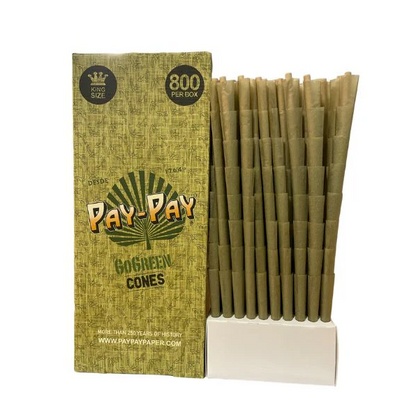 Pay-Pay GoGreen Cones packaging with cones displayed 