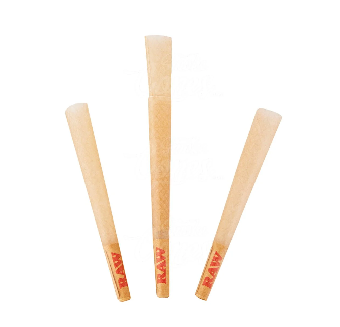 RAW Cones 1&1/4 box of 1000 4 cones displayed with no box