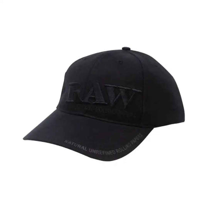 RAW Black on Black Flex-Fit Poker Hat