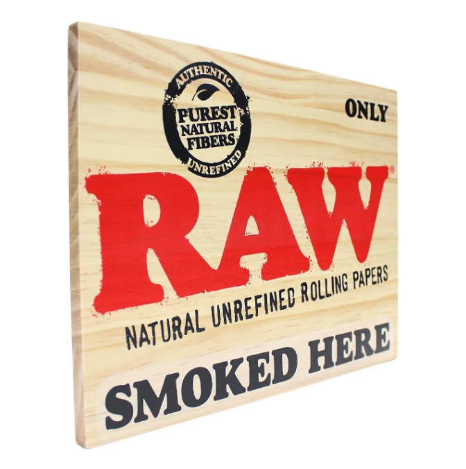 RAW Smoked Here Sign