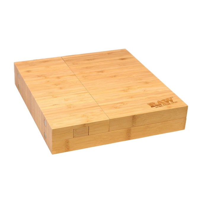RAW Bamboo Rolling Tray Triple Flip