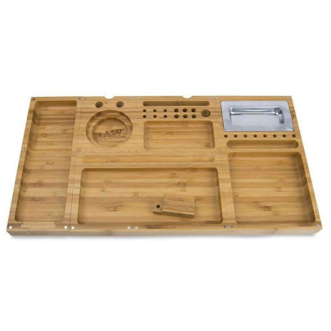 RAW Bamboo Rolling Tray Triple Flip